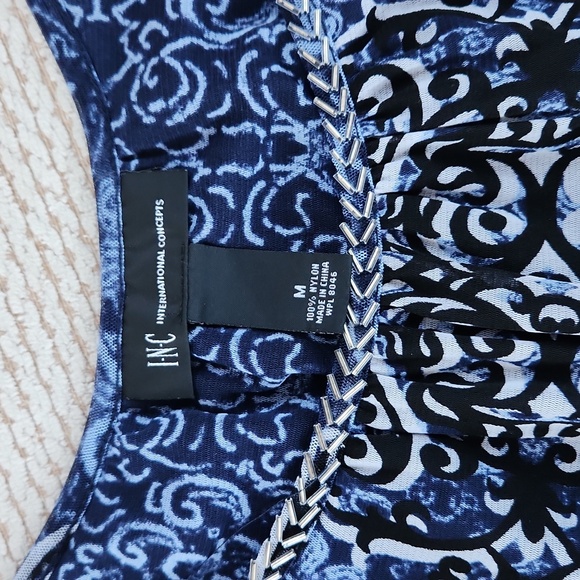 INC Medium Open Shoulder Top With 3/4 Sleeves, Like New - Picture 2 of 5